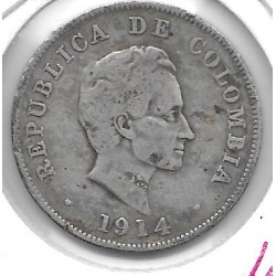 Monedas - America - Colombia - 193.1 - 1914 - 50 ctv - plata