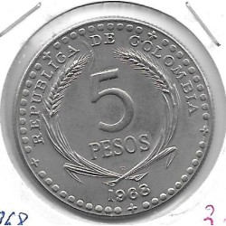 Monedas - America - Colombia - 1968 - 1968 - 5 pesos