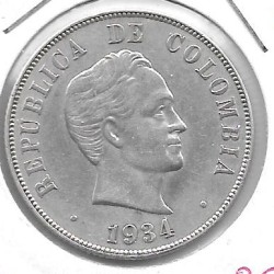 Monedas - America - Colombia - 274 - 1934 - 50 ctv - plata