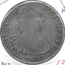 Monedas - EspaÃ±a - Carlos IV (1788 - 1808) - 1013 - 1807 - 8 reales - plata- Potosi