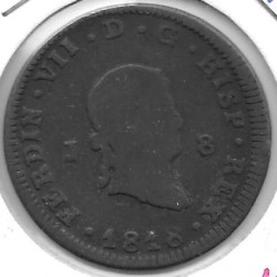 Monedas - EspaÃ±a - Fernando VII (1808 - 1833) - 1352 - 1818 - 8 Maravedis - Jubia