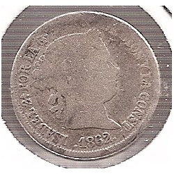 Isabel II (1833 - 1868) - 328 - Año 1862 - 2 reales