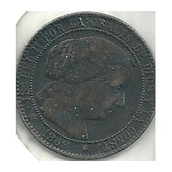 Monedas - España - Isabel II (1833 - 1868) - 84 - Año 1868 - 1 Ctm - Sevilla