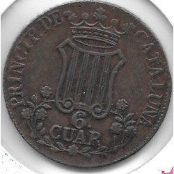 Monedas - España - Isabel II (1833 - 1868) - 208 - Año 1846 - 6 Cuartos - Catalunya