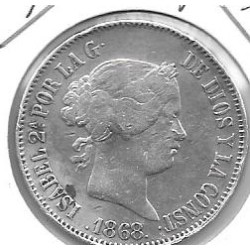 Monedas - EspaÃ±a - Isabel II (1833 - 1868) - 487 - 1868 - 50 ct de peso - Filipinas - plata