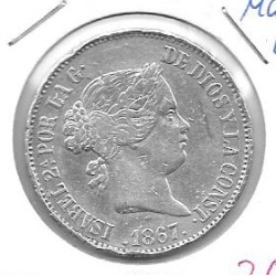 Monedas - EspaÃ±a - Isabel II (1833 - 1868) - 481 - 1867 - escudo - Madrid - plata