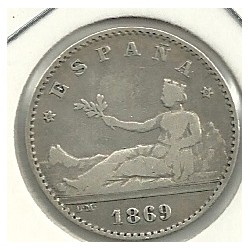 Monedas - España - Gobierno Provisional ( 29-IX-186 - 034 - Año 1869*6*9