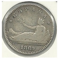 Monedas - España - Gobierno Provisional ( 29-IX-186 - 034 - Año 1869*6*9 - 50 ct