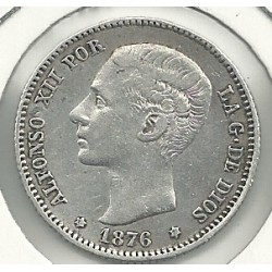 Monedas - España - Alfonso XII (29-XII-1874 / 28-XI - 060 - Año 1876*18*76 - Peseta