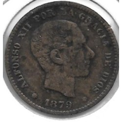 Monedas - España - Alfonso XII (29-XII-1874/28-XI) - 19 - Año 1879 - 5 Ctm - Barcelona