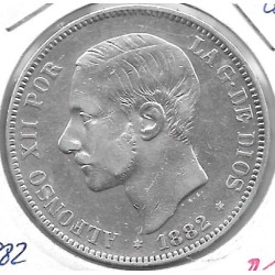 Monedas - EspaÃ±a - Alfonso XII (29-XII-1874/28-XI) - 133 - 1882*18*82 - 5 Pesetas - Plata