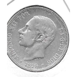 Monedas - EspaÃ±a - Alfonso XII (29-XII-1874/28-XI) - 91 - 1879 - 2 pesetas - plata