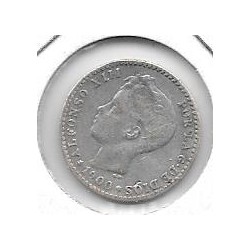 Monedas - EspaÃ±a - Alfonso XIII ( 17-V-1886/14-IV) - 44 - 1900*0 - 50 ct - Plata