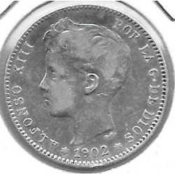 Monedas - EspaÃ±a - Alfonso XIII ( 17-V-1886/14-IV) - 75 - 1902*19*02 - Peseta - Plata