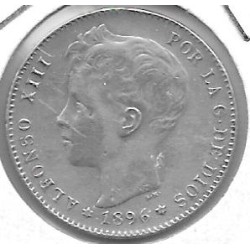 Monedas - EspaÃ±a - Alfonso XIII ( 17-V-1886/14-IV) - 71 - 1896*18*96 - Pt - Plata