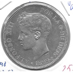 Monedas - EspaÃ±a - Alfonso XIII ( 17-V-1886/14-IV) - 152 - 1898*18*98 - 5 pesetas - plata