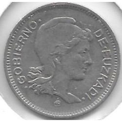 Monedas - España - II Republica (1931 - 1939) - 208 - Año 1937 - Peseta - Euskadi