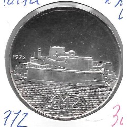 Monedas - Europa - Malta - 14 - 1972 - 2 libras maltesa - plata