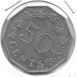 Monedas - Europa - Malta - 12 - 1972 - 50 ct