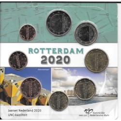 Monedas - Euros - Colección en tiras - Holanda - Año 2020 - Rotterdam - Colección anual