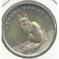 Monedas - Europa - Turquia - Año 2015 - Gato - Lira