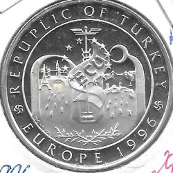 Monedas - Europa - Turquia - 1046 - 1996 - 750.000 lira - plata - proof