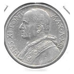 Monedas - Europa - Vaticano - 8 - Año 1934 - 10 liras - Pio XI - plata