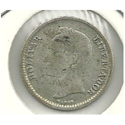 Monedas - America - Venezuela - 035 - Año 1954 - 25 ctm