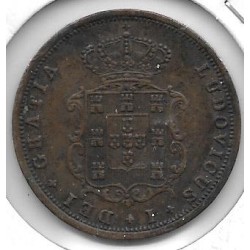 Monedas - Europa - Portugal - 5/B - Año 1874 - 5 Ris