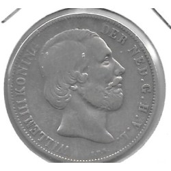 Monedas - Europa - Holanda - 93 - 1863 - gulden - plata