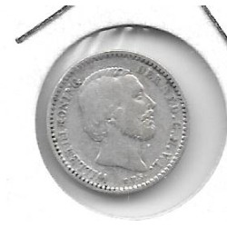 Monedas - Europa - Holanda - 80 - 1884 - 10 ct - plata