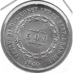 Monedas - America - Brasil -  - 1860 - 500 reis - plata