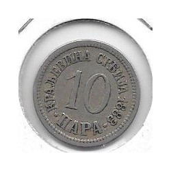 Monedas - Europa - Serbia - 10 napa - 1883