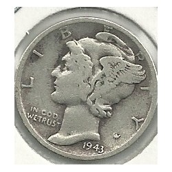 Monedas - America - Estados Unidos - 140 - Año 1943S - dime