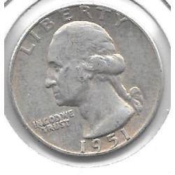 Monedas - America - Estados Unidos - 164 - Año 1951 - 25 Ctv