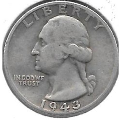 Monedas - America - Estados Unidos - 164 - Año 1943 - 1/4 Dollar