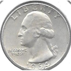 Monedas - America - Estados Unidos - 164 - Año 1964 - 1/4 Dollar