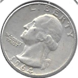 Monedas - America - Estados Unidos - 164 - Año 1964D - 1/4 Dollar