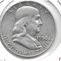 Monedas - America - Estados Unidos - 199 - 1958 - 1/2 dollar - plata