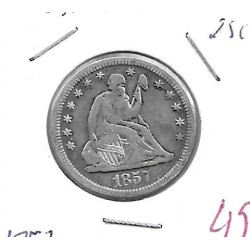 Monedas - America - Estados Unidos - A64.2 - 1857 - 25 ct