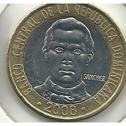 Monedas - America - Rep.Dominicana - 089 - Año 2008 - 5 pesos