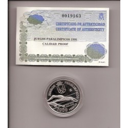 España - Juan Carlos I (pesetas) - Estuches oficiales - Año 1996 - Juegos Paralimpicos 1996  - 1000 pesetas