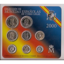 España - Juan Carlos I (pesetas) - Estuches oficiales - Año 2000 - Colección Anual