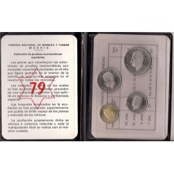 España - Juan Carlos I (pesetas) - Estuches oficiales - Año 1975*79 - Cartera anual - Prueba