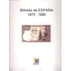 Material - Hojas album billetes España - Juan Carlos I (1975 - 1992)