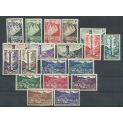 Andorra - Correo Francés - Series completas - ** - 1955/58 - 142/160 - Nuevos Fijasellos