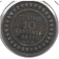 Monedas - Africa - Tunez - 236 - Año 1911 - 10 Cts