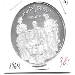 Monedas - Africa - Tunez - 295 - 1969 - dinar - plata