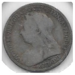 Monedas - Europa - Gran Bretaña - 779 - Año 1899 - 6 Penny