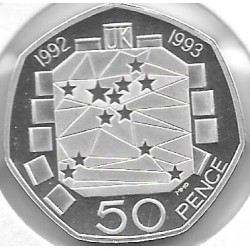 Monedas - Europa - Gran BretaÃ±a - 963a - 1992 - 50 Pence - Plata